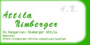 attila nimberger business card